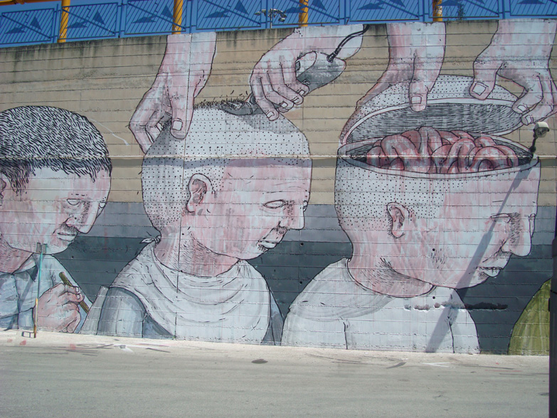 Blu - Street art, Campobasso, particolare