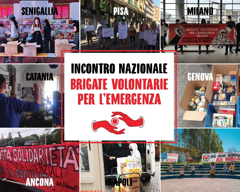 Manifesto incontro nazionale brigate e gruppi mutuo aiuto - Senigallia 1-2 agosto 2020