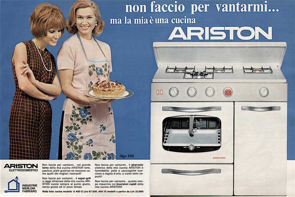 ariston fabriano pubblicità anni 70